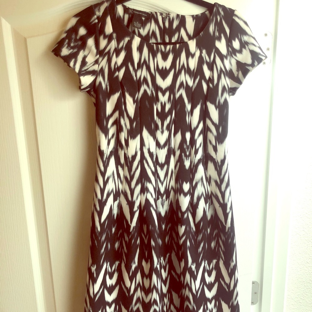 Inc black/white dress